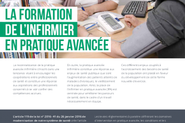 Le diplôme d'infirmière en pratiques avancées pris en charge dans les EP